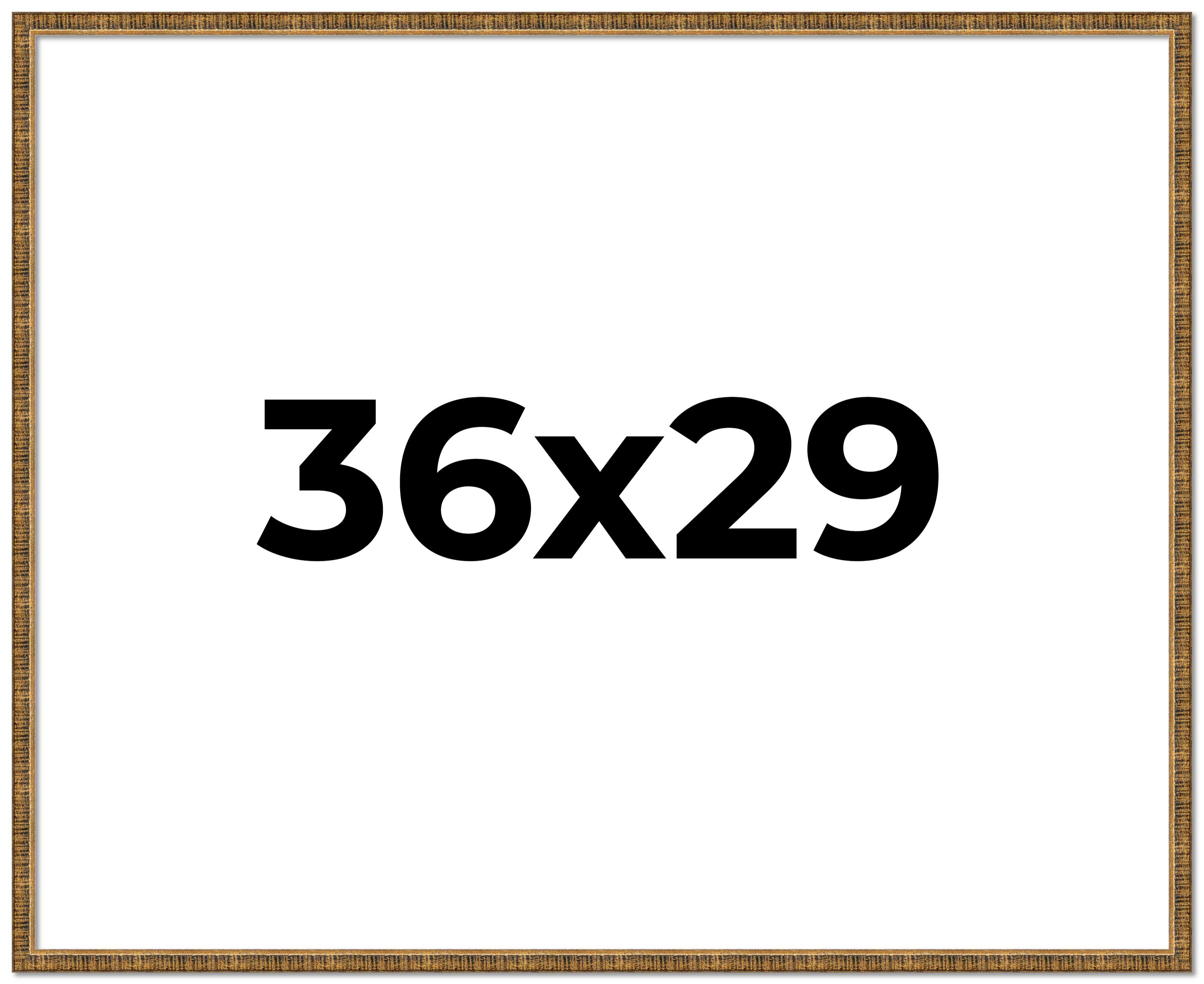 36x29 Frame Gold Kingsley Distressed Solid Wood Picture Frame Width 0.75 Inches main product image