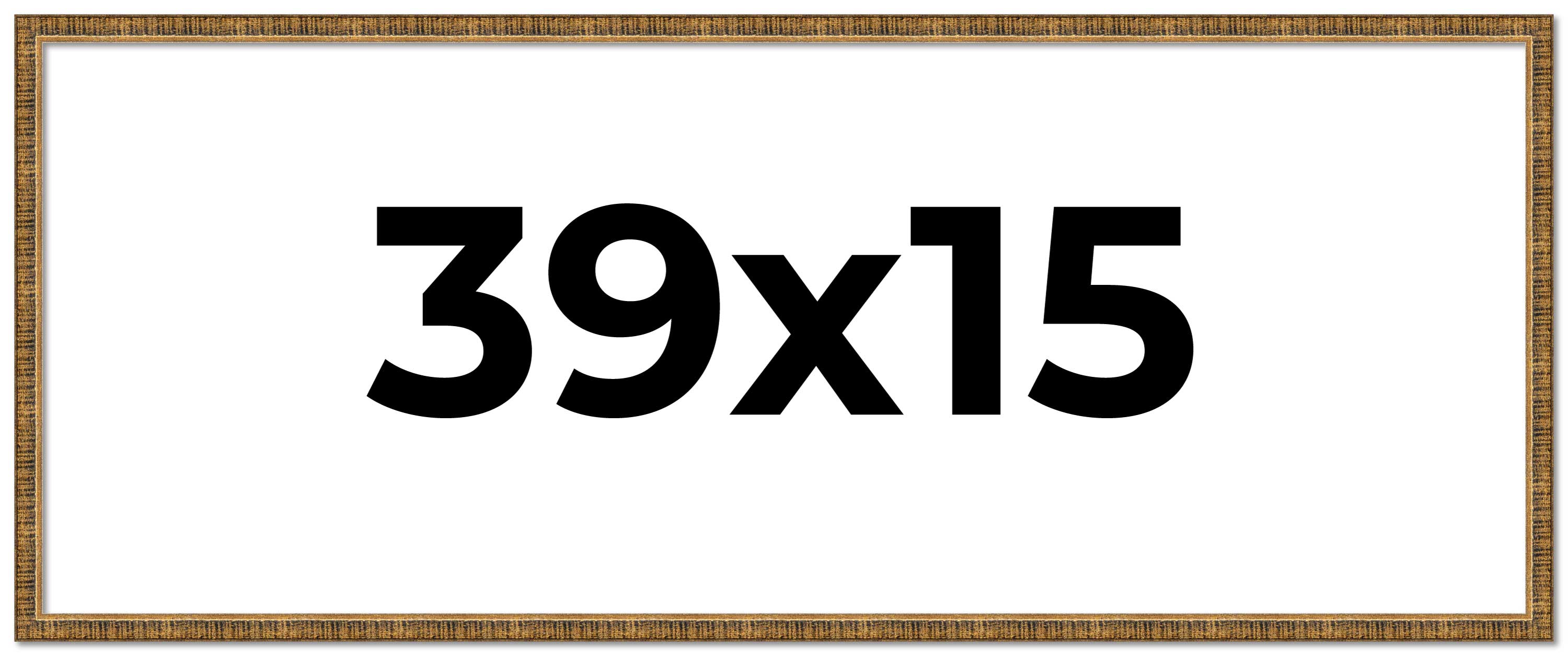 39x15 Frame Gold Kingsley Distressed Solid Wood Picture Frame Width 0.75 Inches main product image