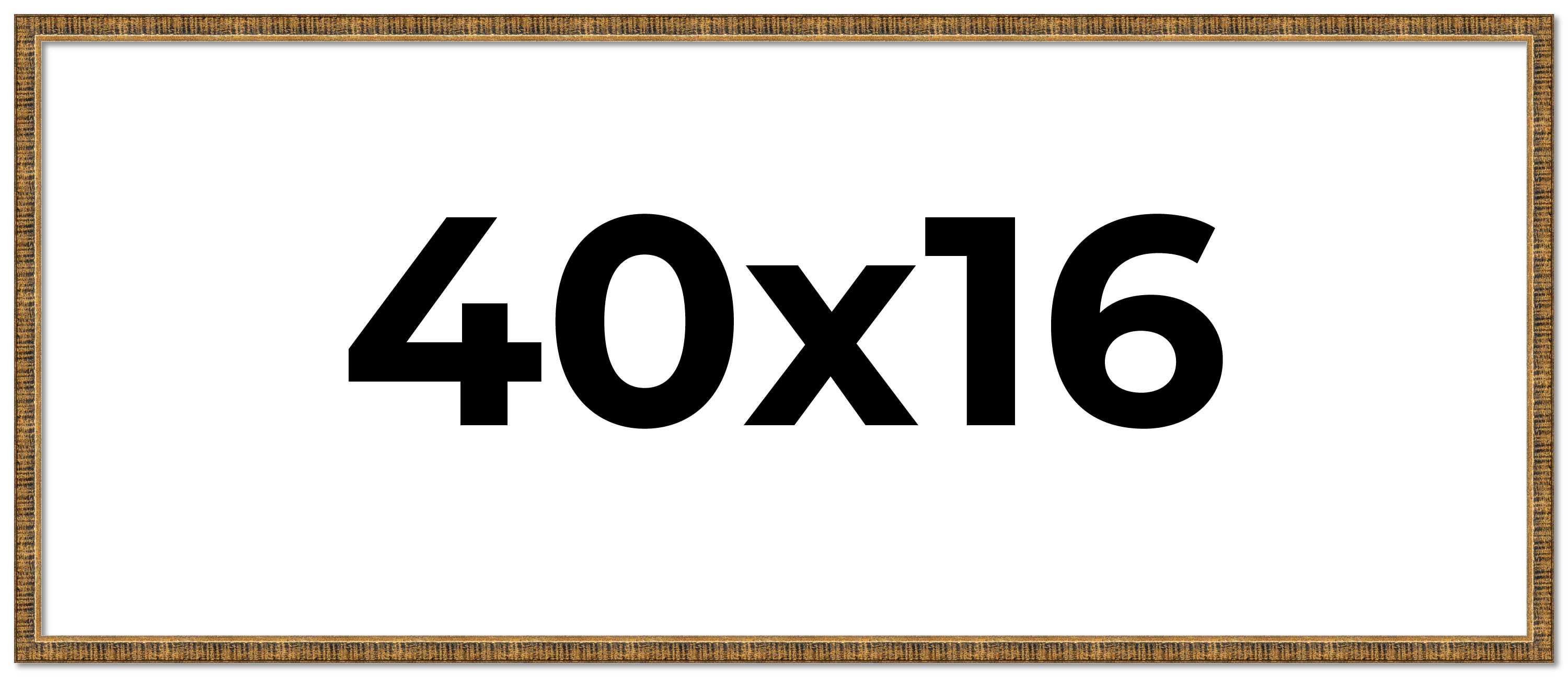 40x16 Frame Gold Picture Frame Complete Modern Photo Frame UV Acrylic, Acid Free