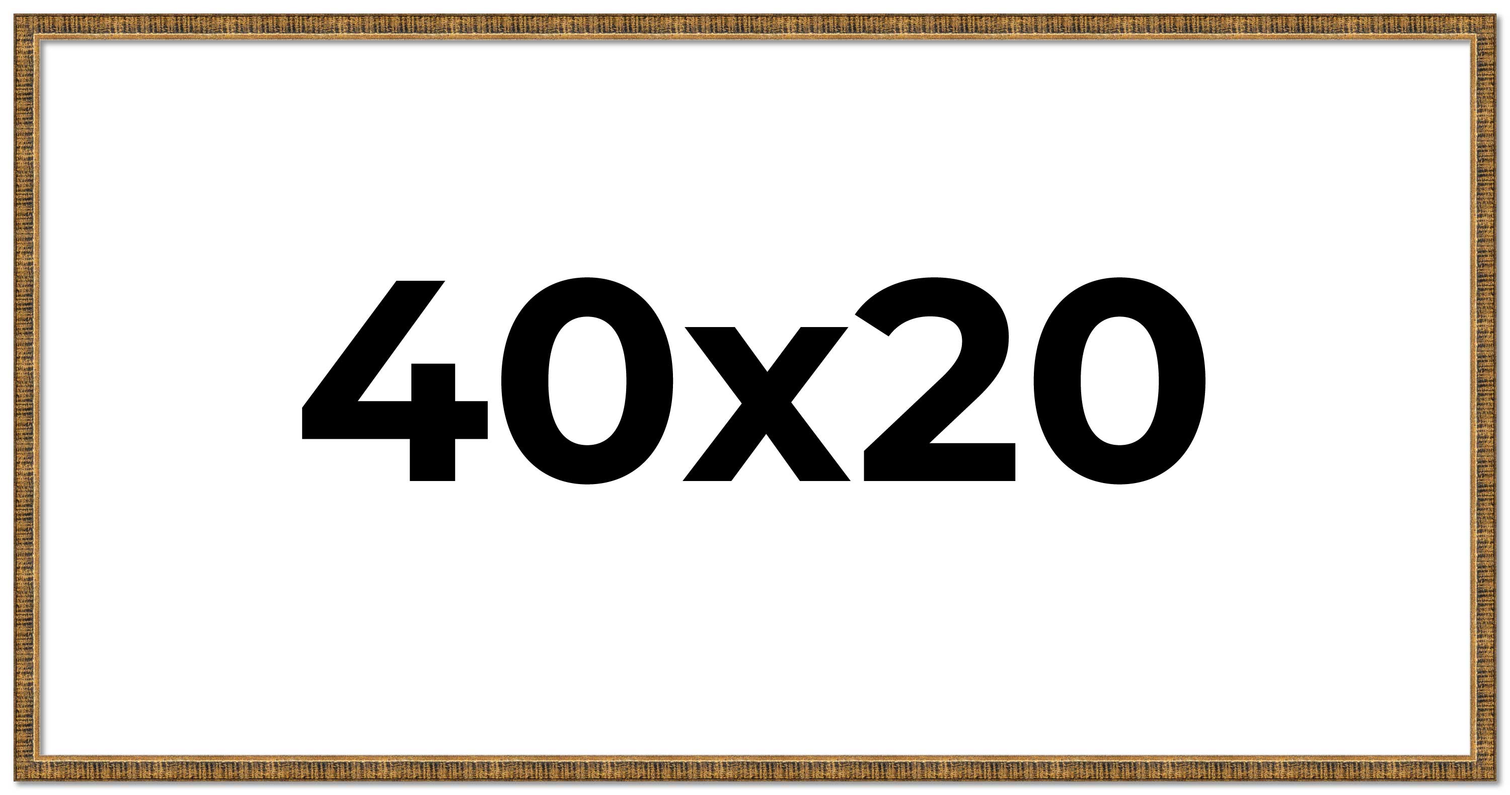 40×20 Frame Gold Picture Frame Complete Modern Photo Frame UV Acrylic, Acid Free