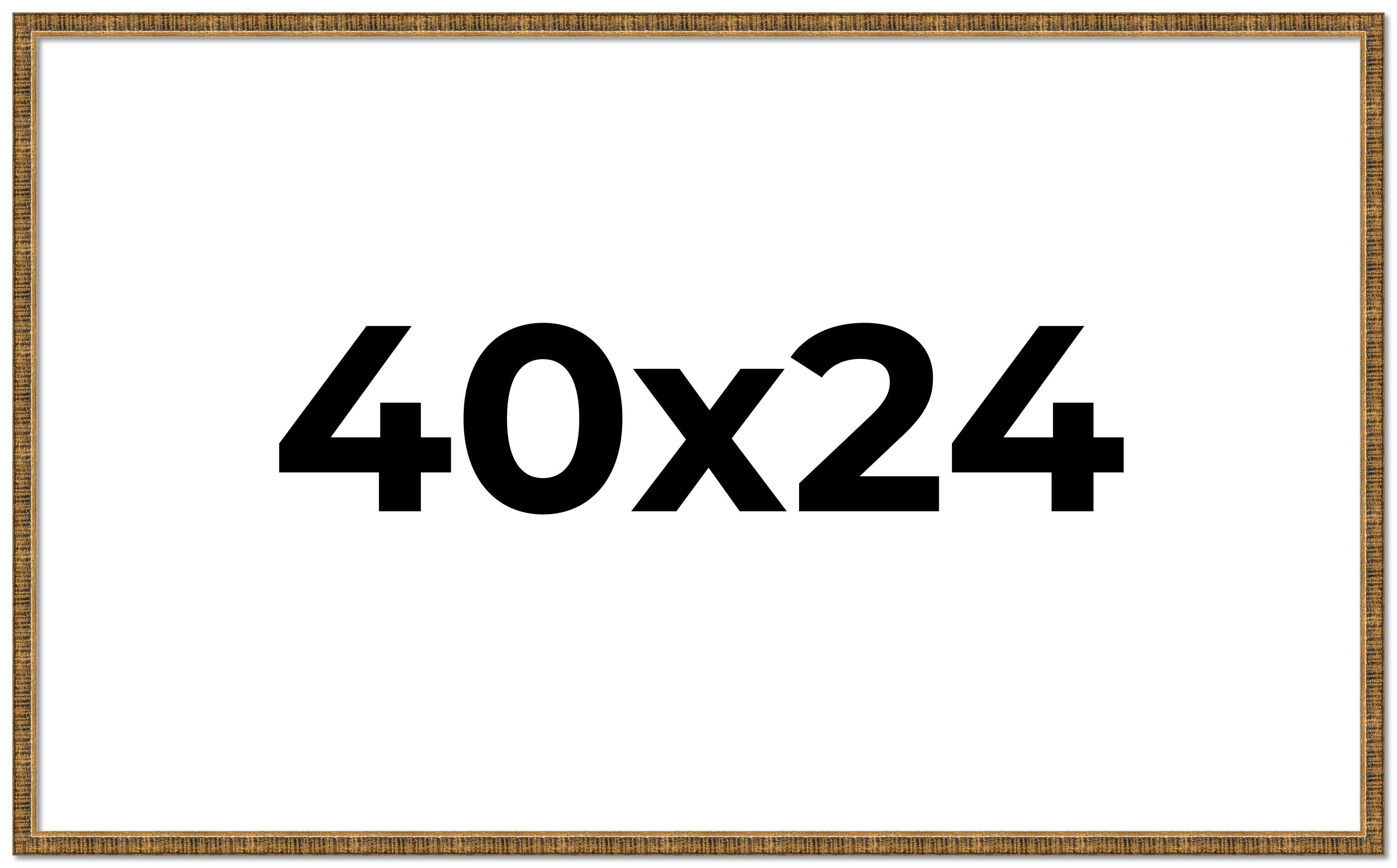 40x24 Frame Gold Kingsley Distressed Solid Wood Picture Frame Width 0.75 Inches main product image