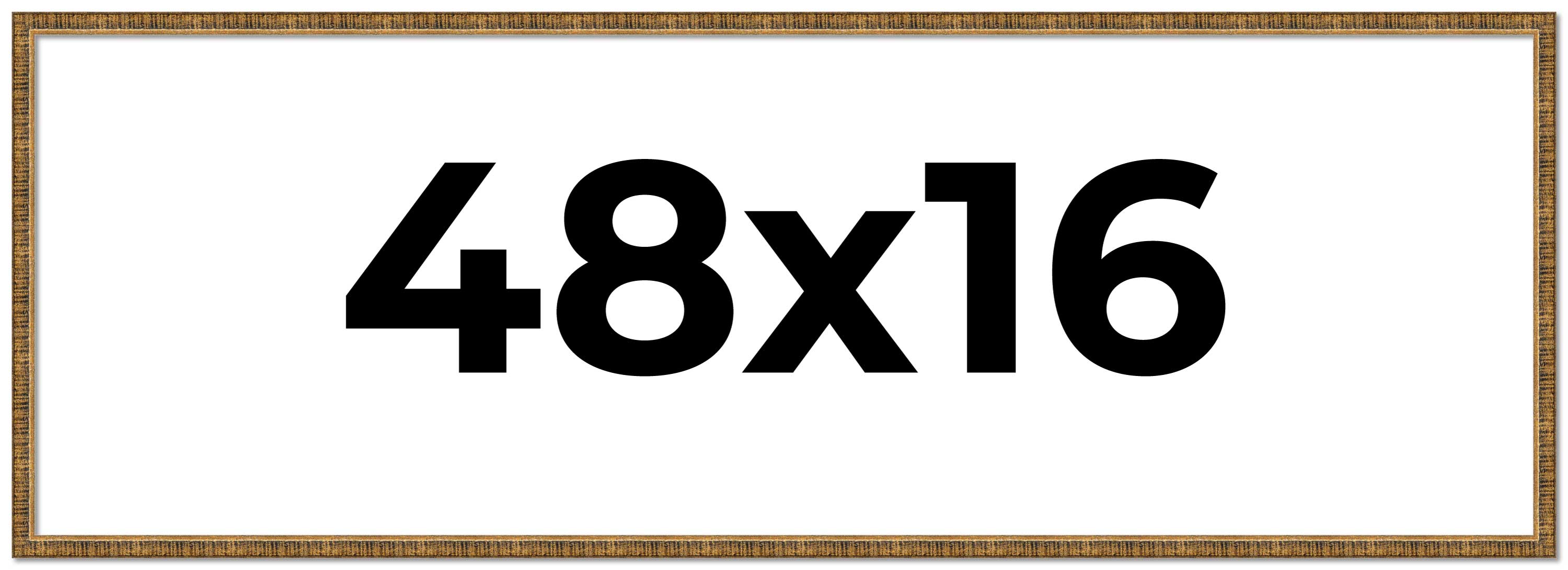 48×16 Frame Gold Kingsley Distressed Solid Wood Picture Frame Width 0.75 Inches