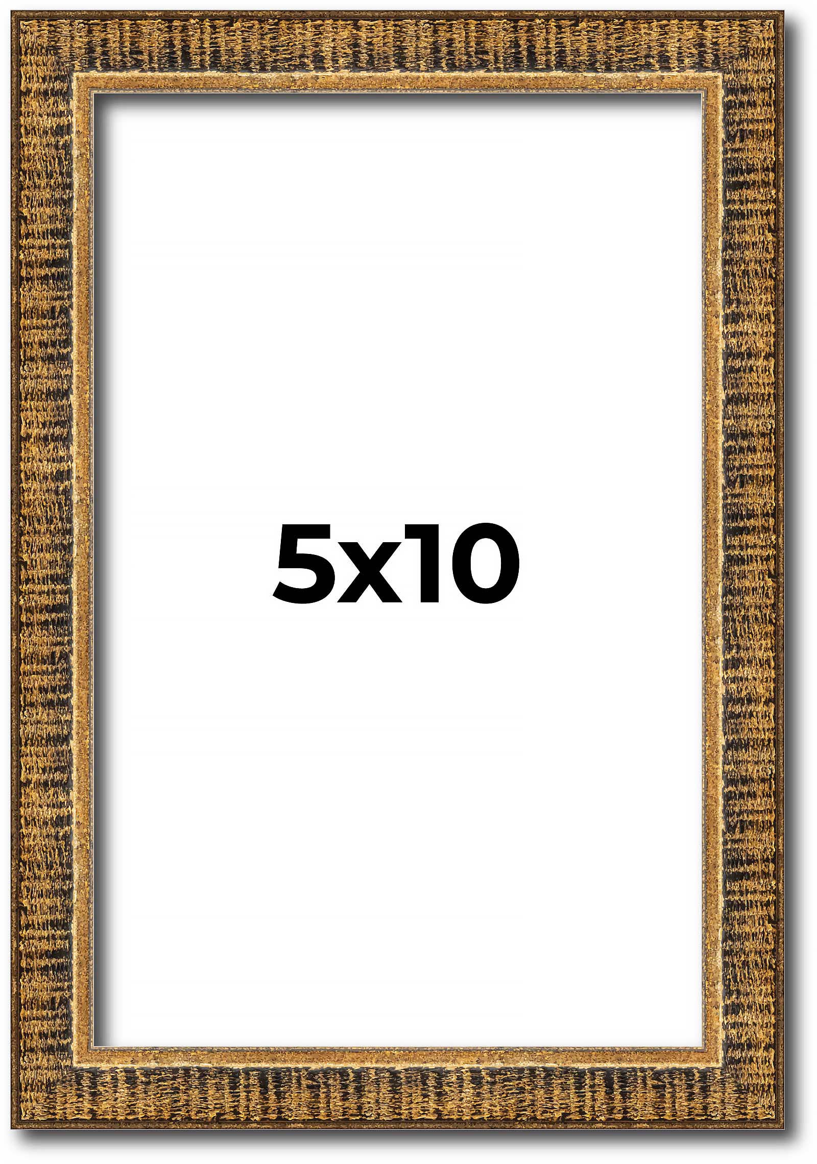 5×10 IN Frame Gold Kingsley Distressed Solid Wood Picture Frame Width 0.75 Inche