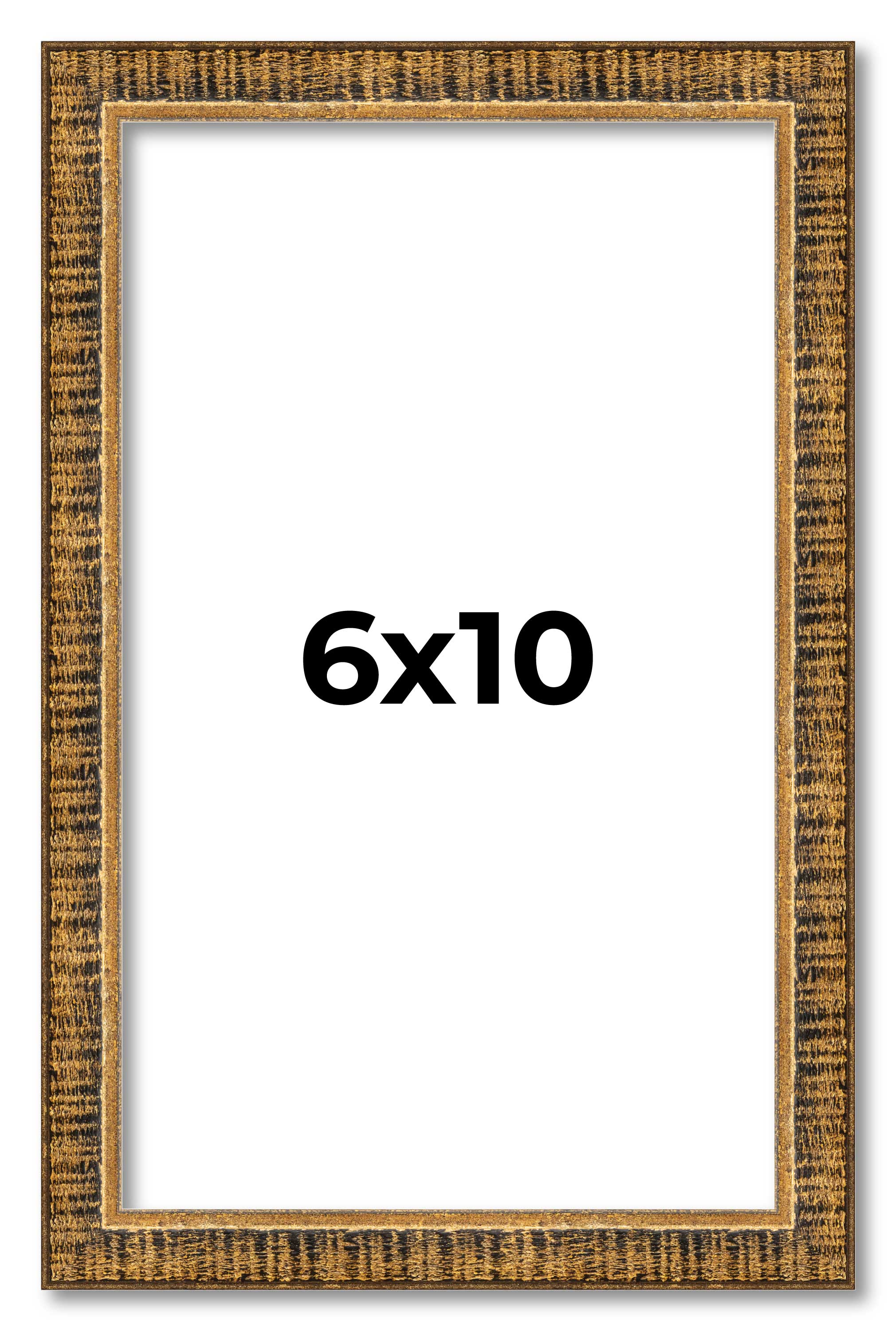 6x10 Rahmen Gold Bilderrahmen Komplett Modern Fotorahmen UV Acryl, Säurefrei - Bild 1 von 9