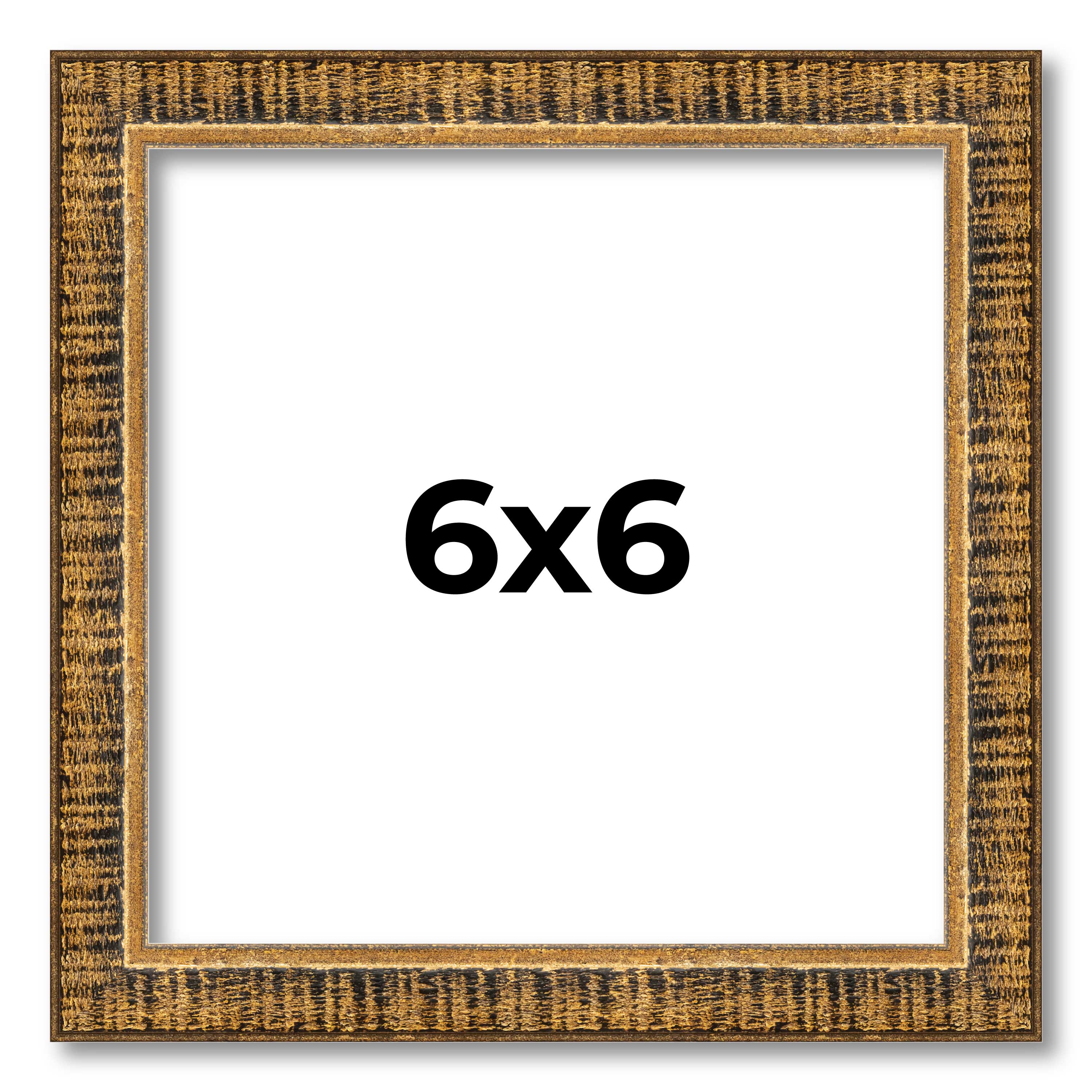 Marco de fotos dorado de 6x6 marco de fotos moderno acrílico UV, sin ácido sin estera