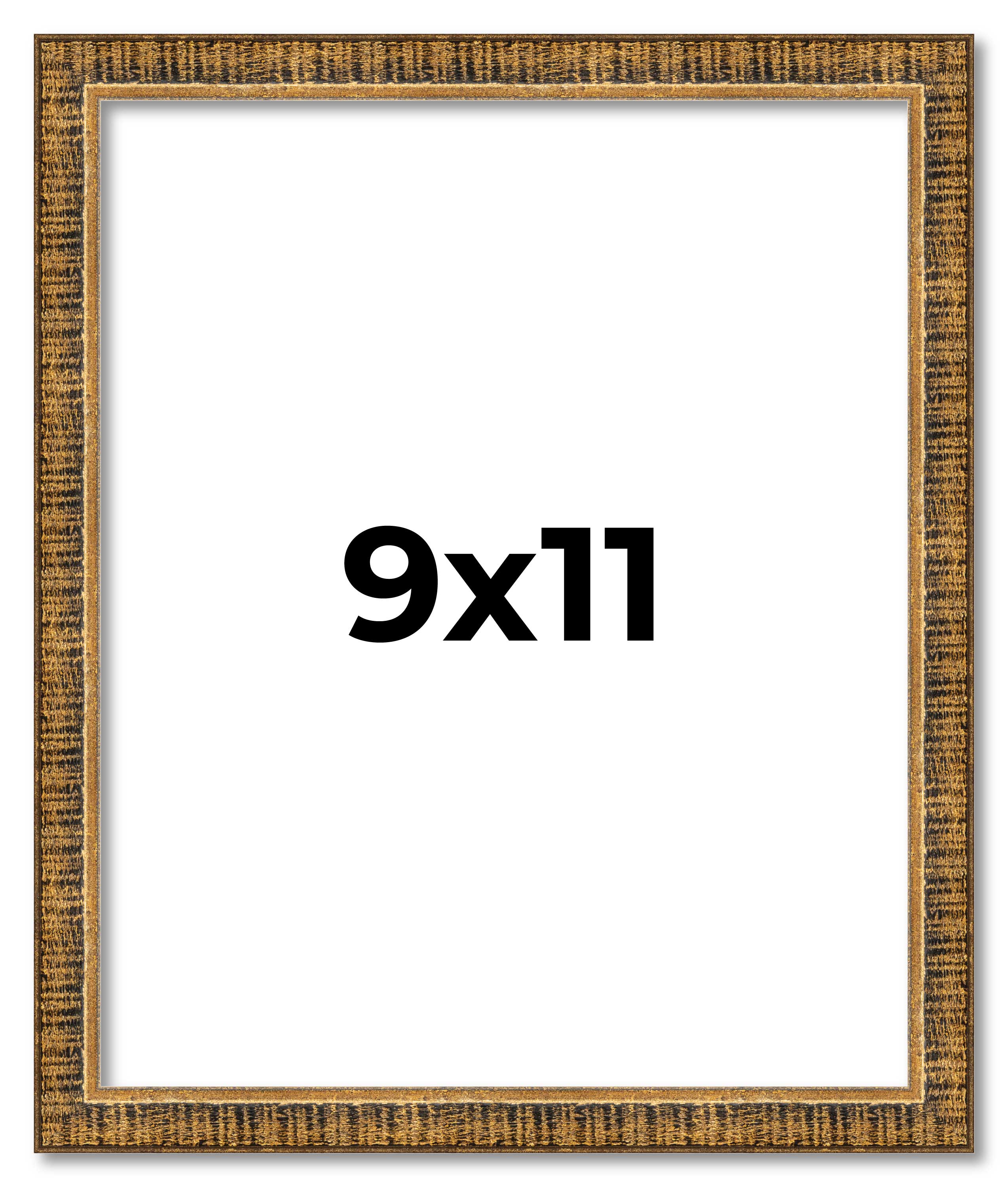 9x11 Frame Gold Kingsley Distressed Solid Wood Picture Frame Width 0.75 Inches main product image