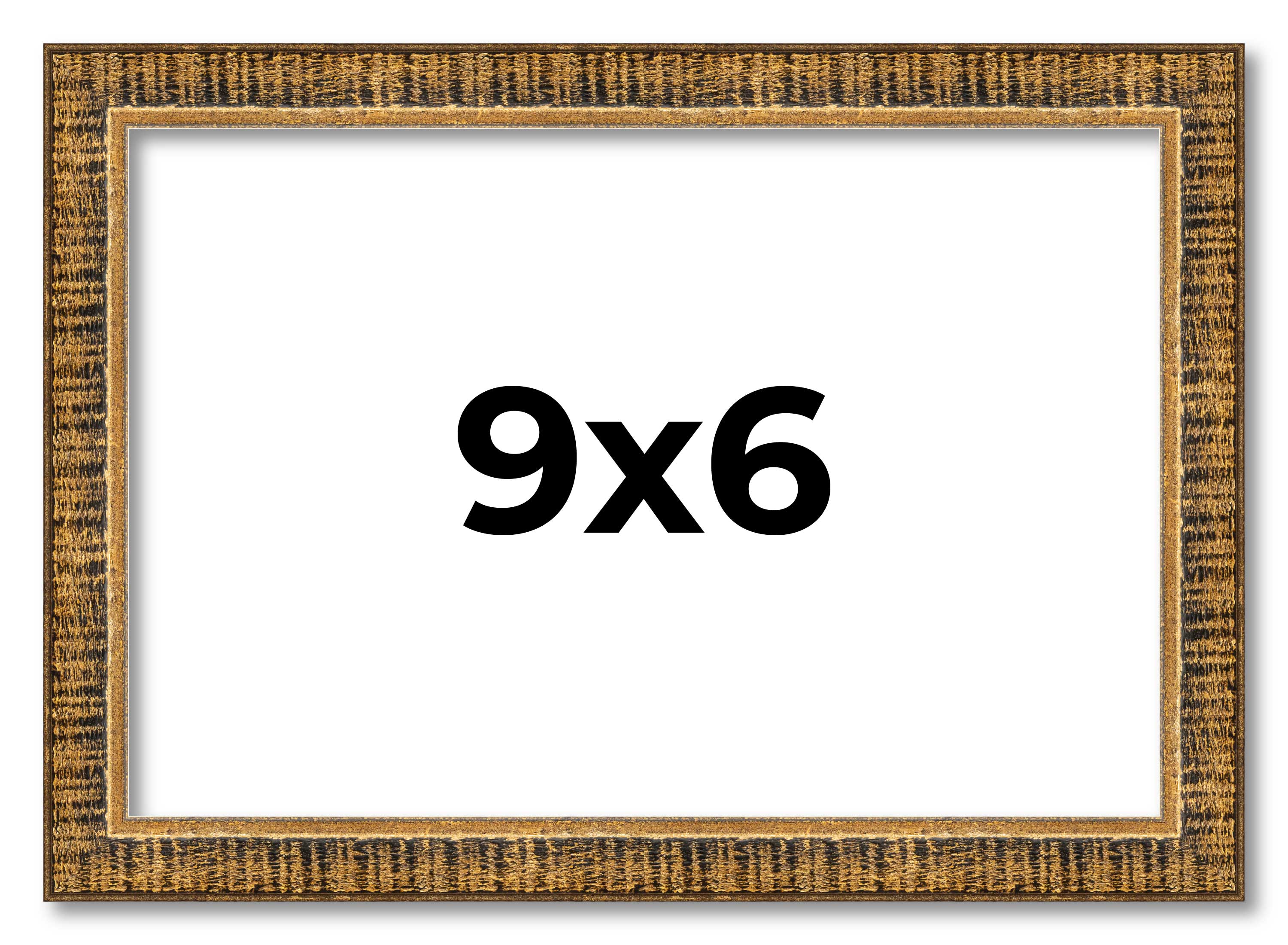 9x6 Frame Gold Picture Frame Complete Modern Photo Frame UV Acrylic, Acid Free