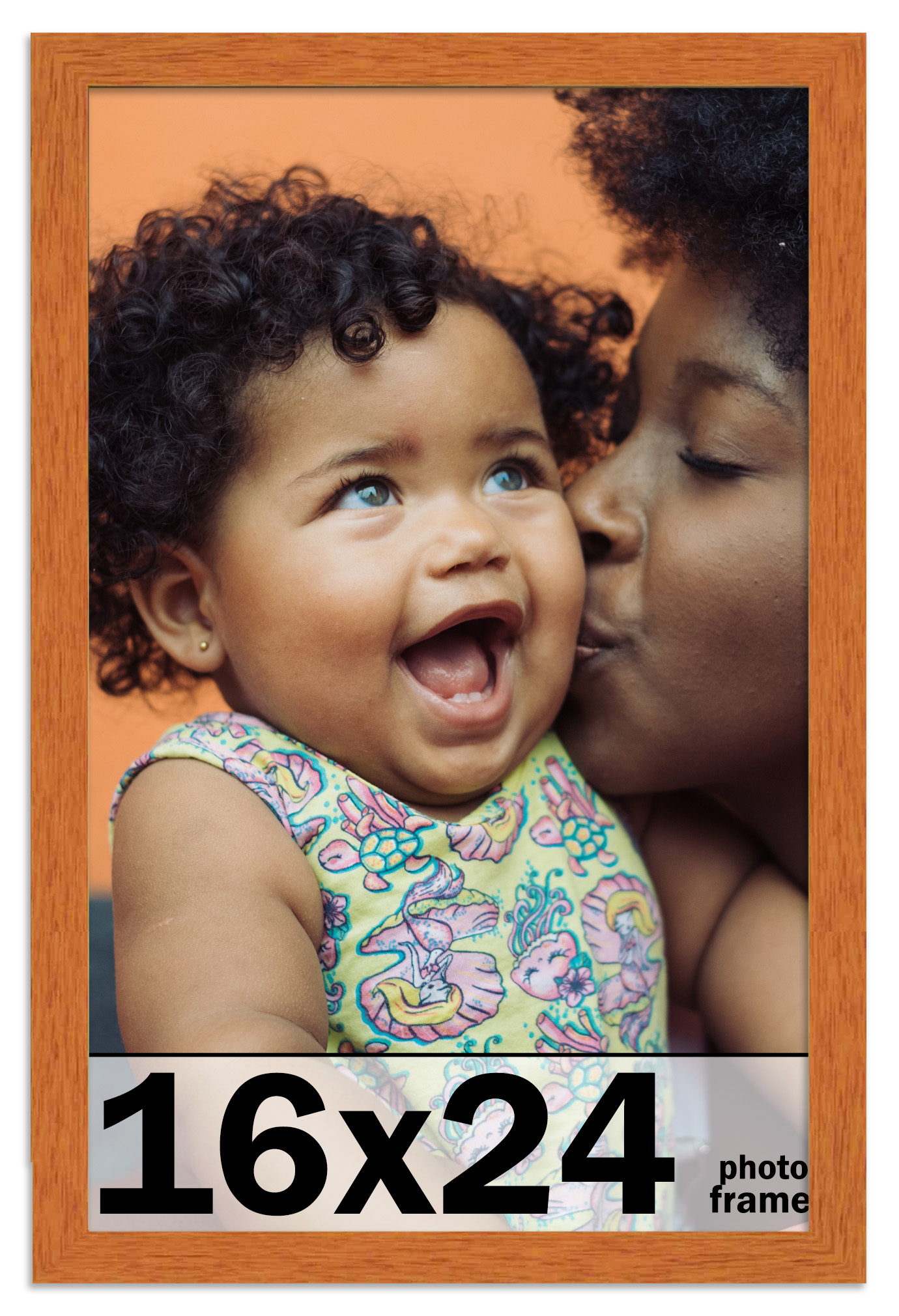 16×24 Frame Honey Pecan Brown Picture Frame Photo Frame UV Acrylic, Acid Free