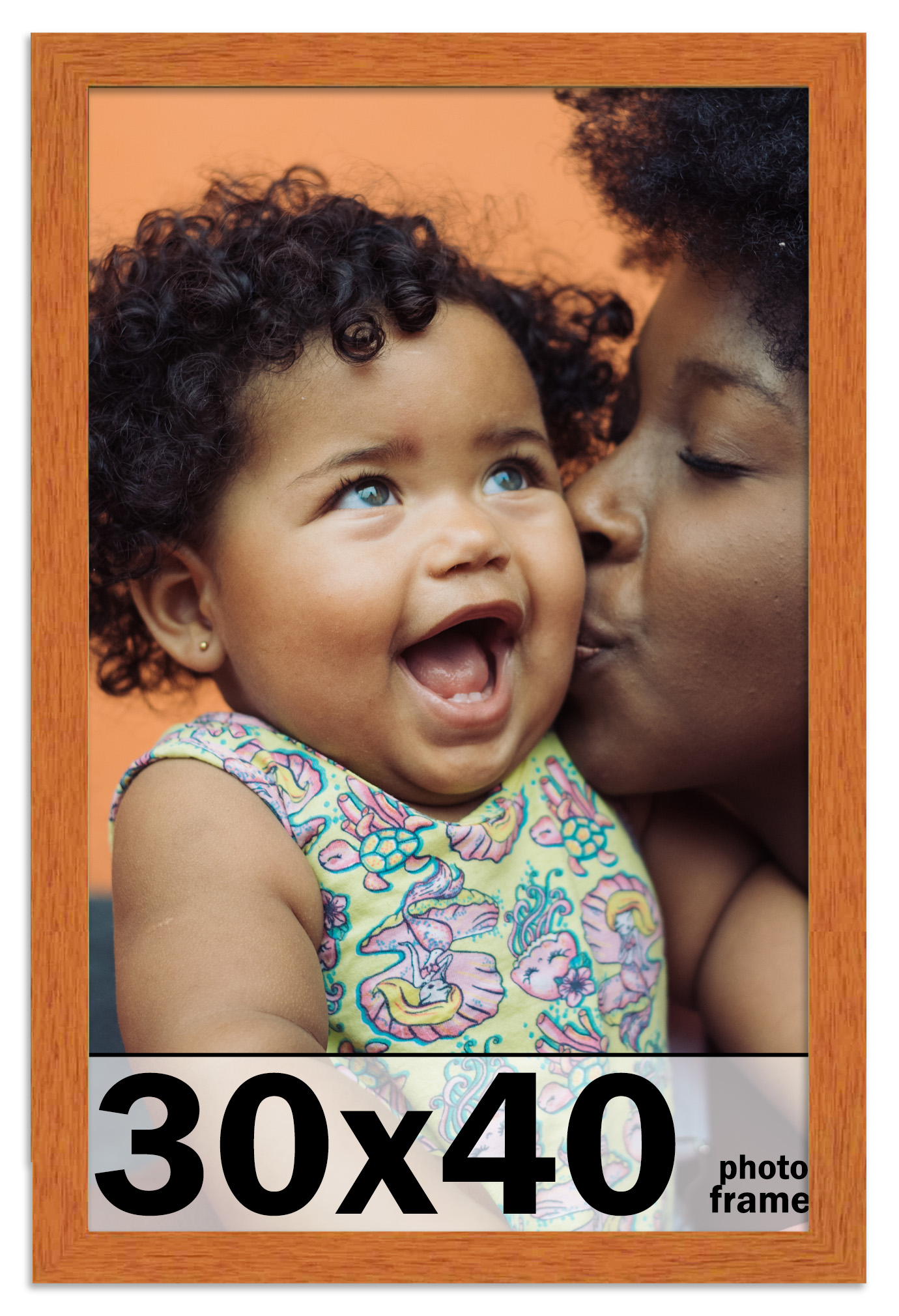30×40 Frame Honey Pecan Brown Picture Frame – Modern 30×40 Poster Frame Includes
