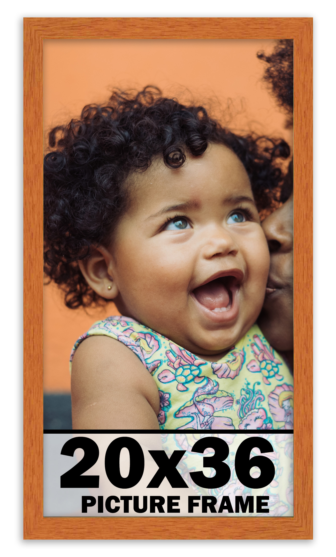 20×36 Frame Honey Pecan Brown Picture Frame Photo Frame UV Acrylic, Acid Free