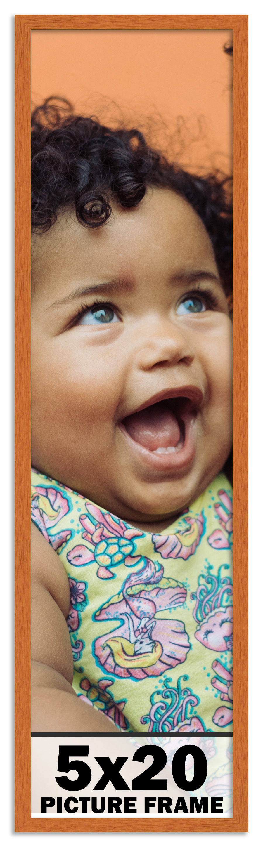 5x20 Frame Honey Pecan Brown Picture Frame Photo Frame UV Acrylic, Acid Free - Bild 2 von 9