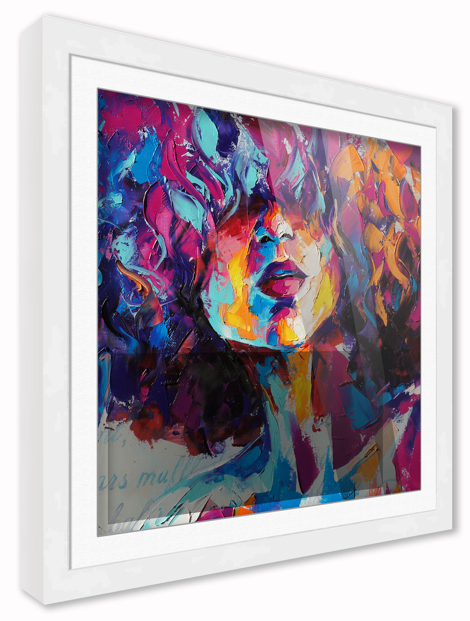 15x15 Rahmen weiß mit weißem Bildpassepartout für 15x15 Druck - oder 18x18 Kunst ohne - Bild 2 von 9