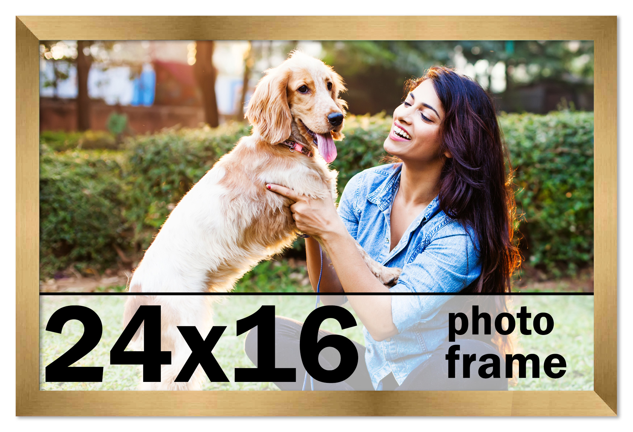 24x16 Frame Metallic Bronze Picture Frame Photo Frame UV Acrylic, Acid Free