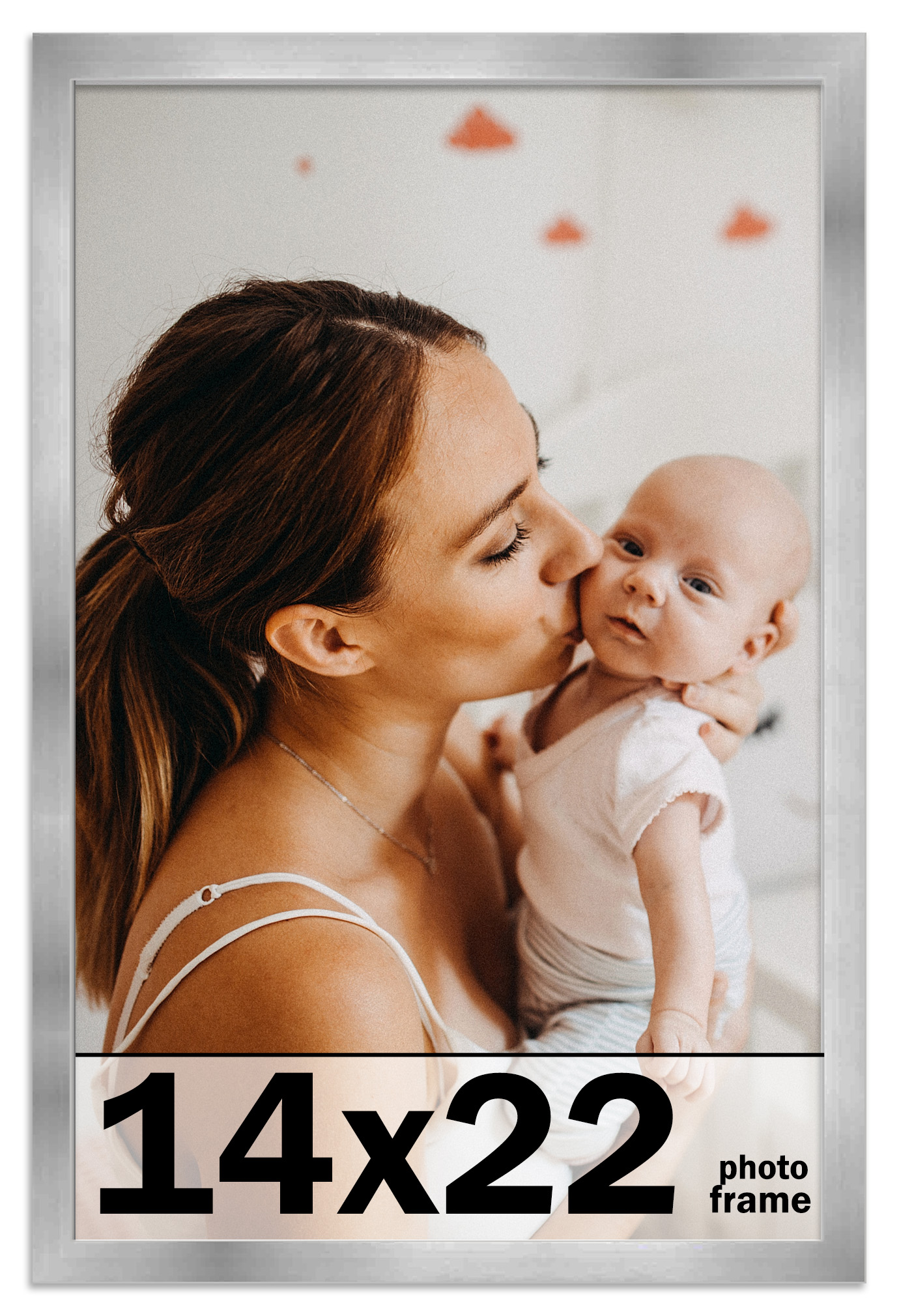14x22 Frame Stainless Steel Silver Picture Frame Photo Frame UV Acrylic - Picture 1 of 9
