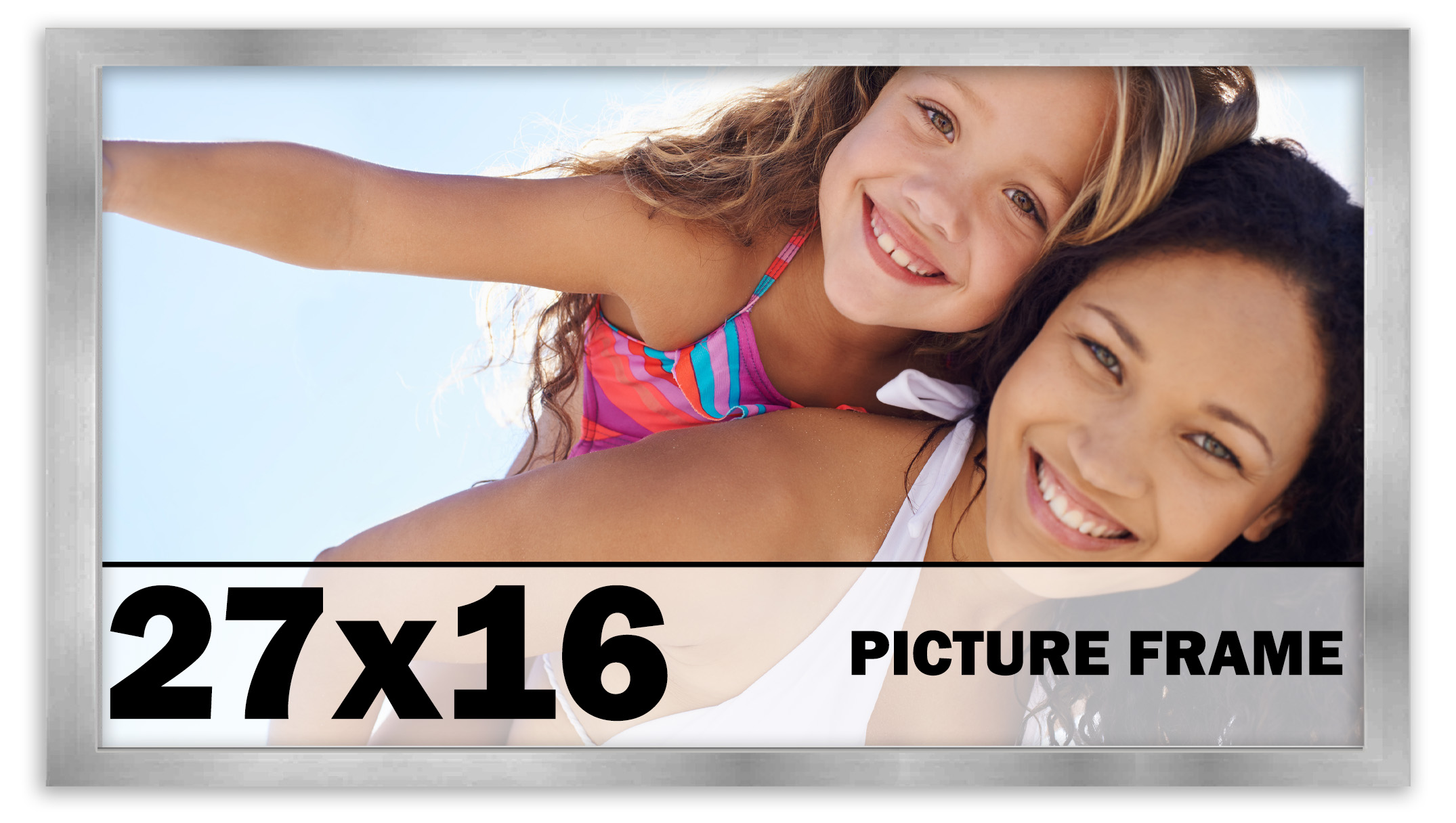 27x16 Frame Stainless Steel Silver Picture Frame Photo Frame UV Acrylic