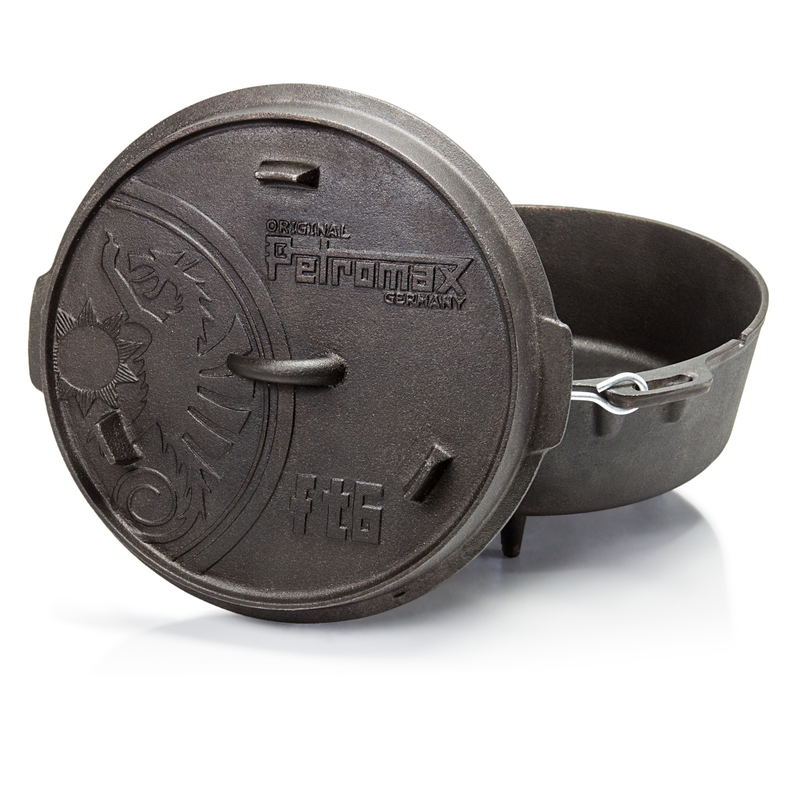 Petromax Gusseisen Dutch Oven für Lagerfeuer oder Hausküche, vorgewürzt, 3 Beine - Bild 37 von 49