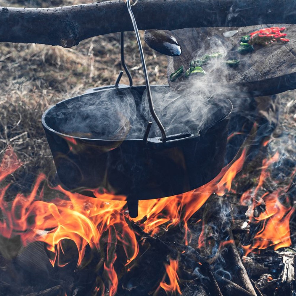 Petromax Gusseisen Dutch Oven für Lagerfeuer oder Hausküche, vorgewürzt, 3 Beine - Bild 38 von 49