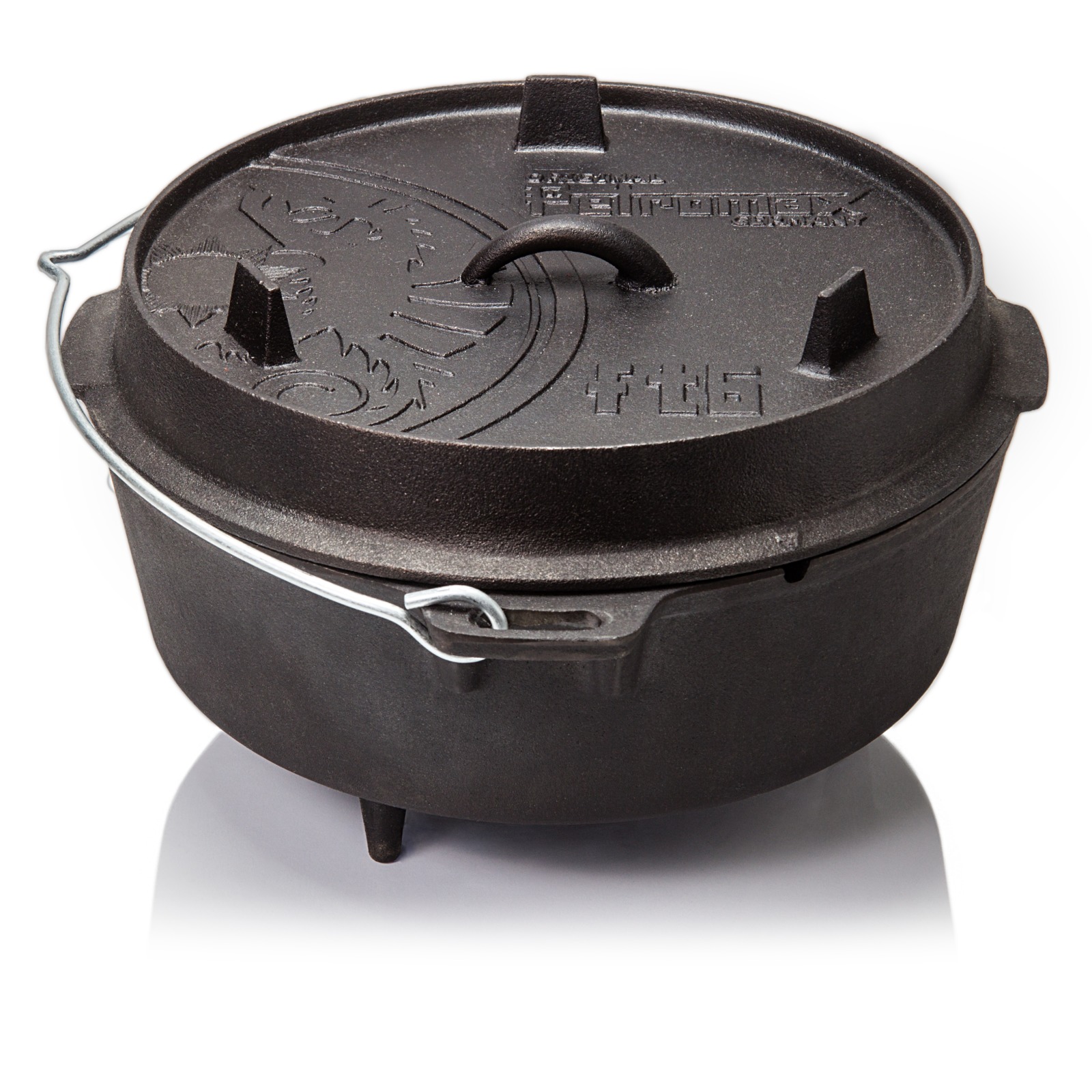 Petromax Gusseisen Dutch Oven für Lagerfeuer oder Hausküche, vorgewürzt, 3 Beine - Bild 36 von 49