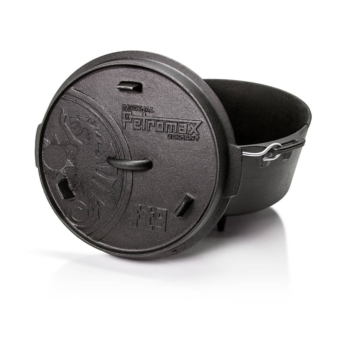 Petromax Gusseisen Dutch Oven für Lagerfeuer oder Hausküche, vorgewürzt, 3 Beine - Bild 44 von 49