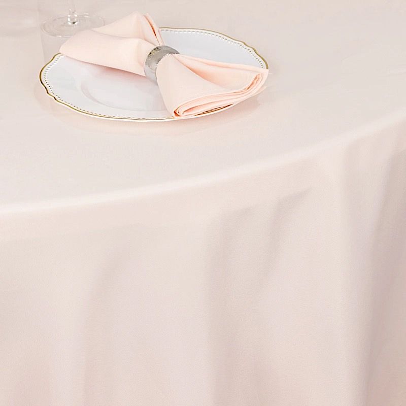 Round 120" Premium High Quality Polyester Tablecloth Wedding Party Table Linens - Picture 22 of 163