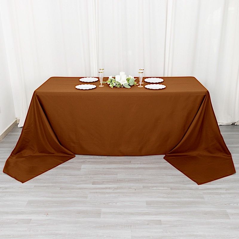 90x156-Inch RECTANGULAR Polyester Tablecloths Reception Catering Wedding Party - Picture 61 of 231