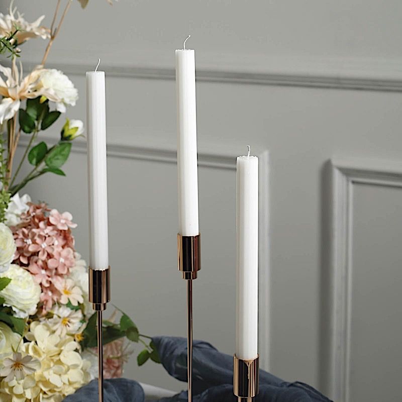 5 Unscented 9 in Premium Wax Taper CANDLES Ribbed Design Party Events Supplies - Picture 71 of 73