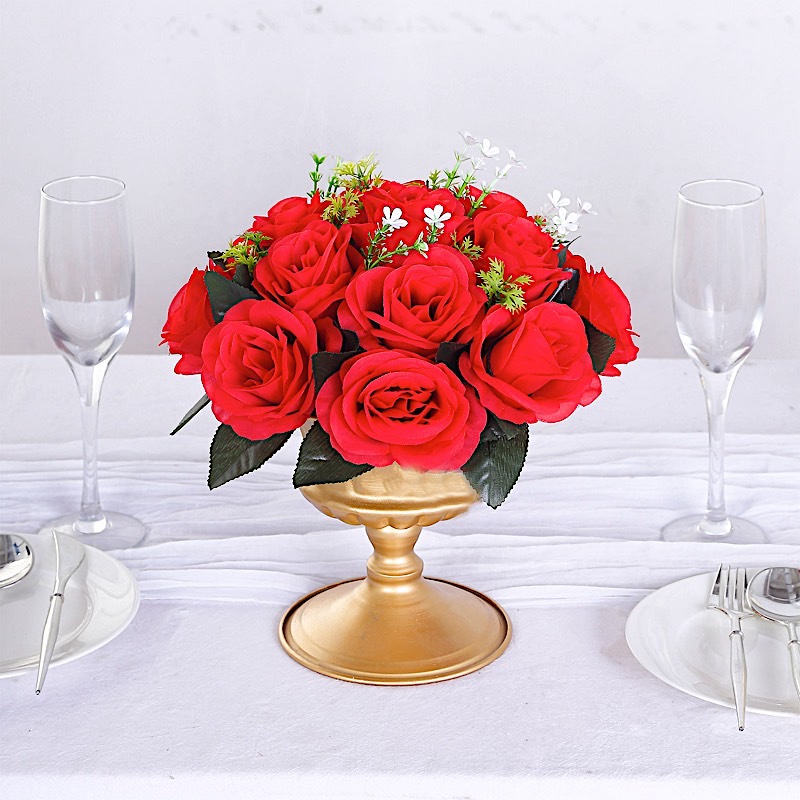 2 Bouquets 10" Silk Roses Artificial Flower Balls Wedding Party Home Decorations - Picture 17 of 34