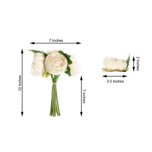 10" Silk Artificial Peony Flowers Wedding Centerpieces Arrangements Bouquets - Picture 4 of 60