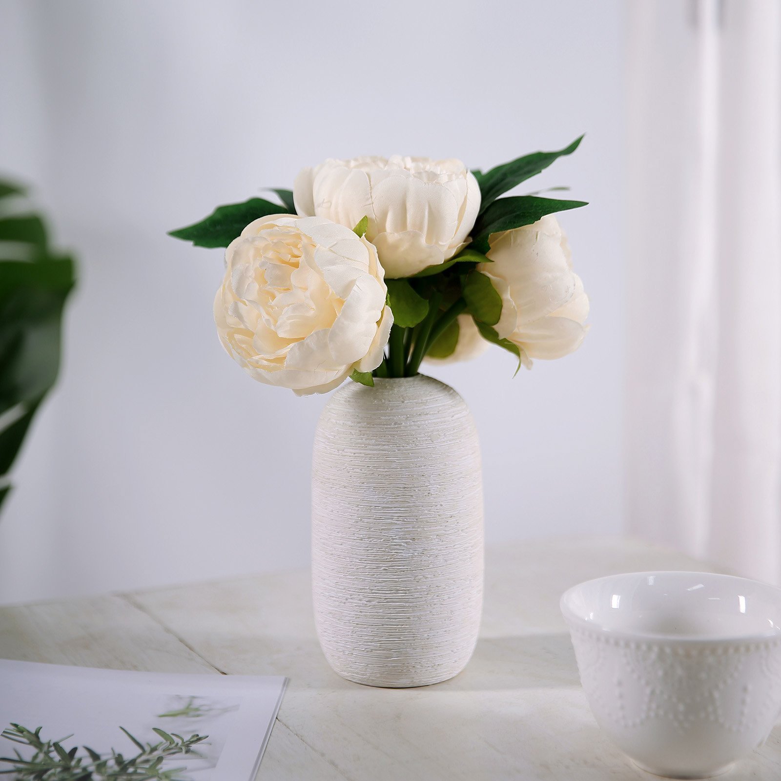 10" Silk Artificial Peony Flowers Wedding Centerpieces Arrangements Bouquets - Picture 10 of 60