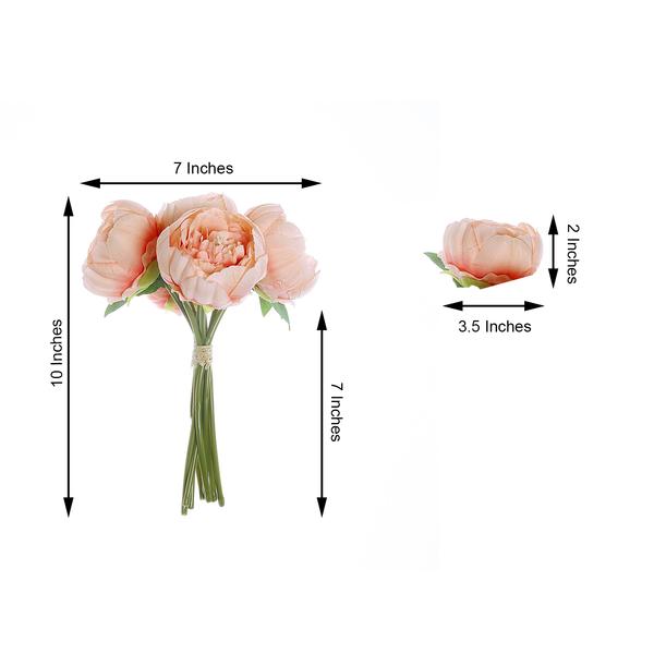 10" Silk Artificial Peony Flowers Wedding Centerpieces Arrangements Bouquets - Picture 40 of 60