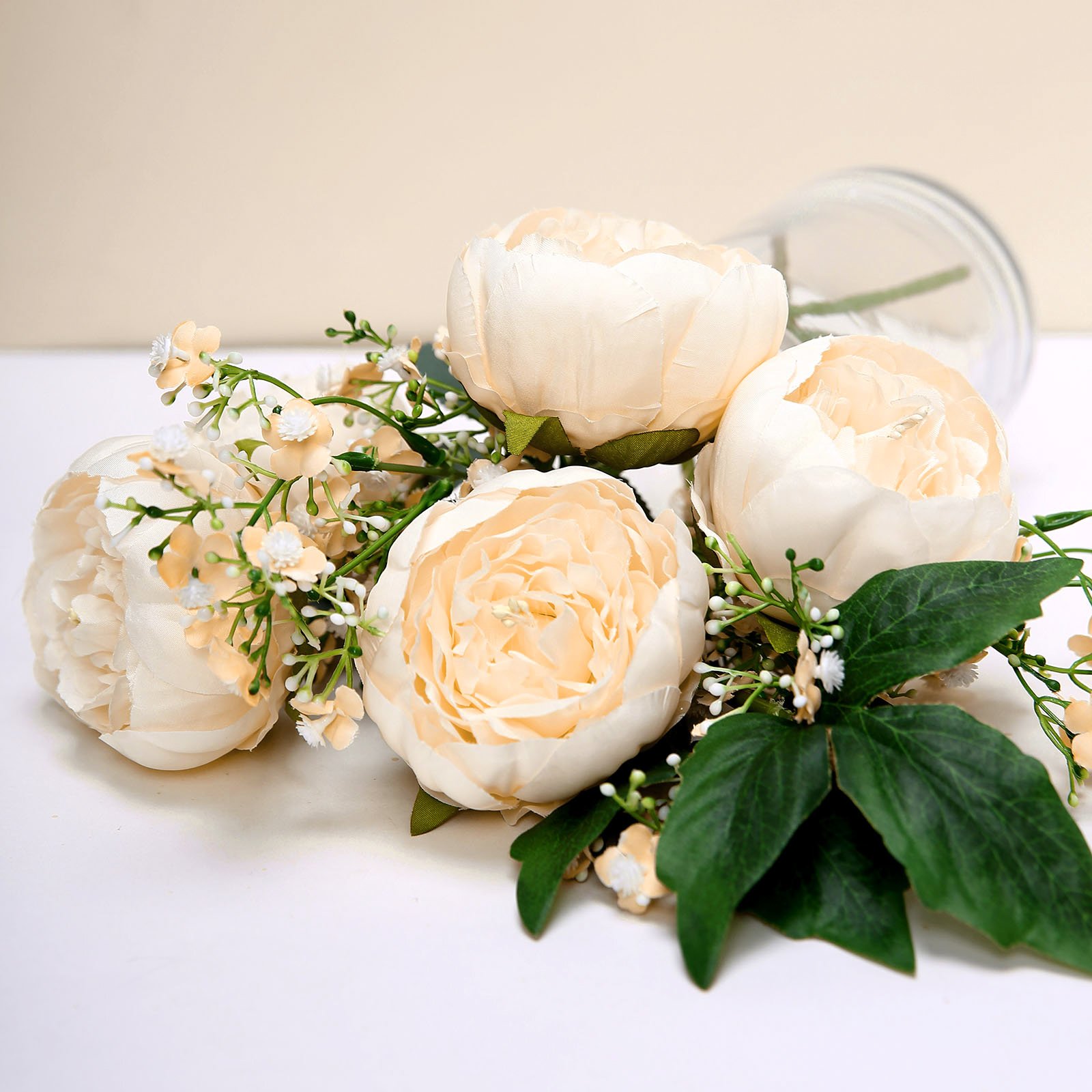 10 pcs 3-Inch Artificial Faux SILK PEONY FLOWER Heads Wedding Party Supplies - Picture 7 of 54