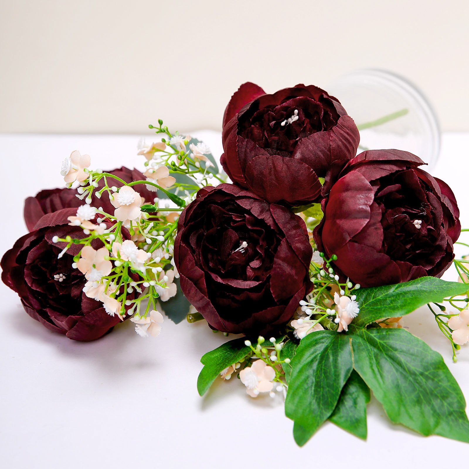 10 pcs 3-Inch Artificial Faux SILK PEONY FLOWER Heads Wedding Party Supplies - Picture 22 of 54