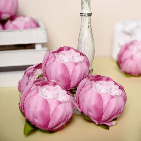 10 pcs 3-Inch Artificial Faux SILK PEONY FLOWER Heads Wedding Party Supplies - Picture 33 of 54