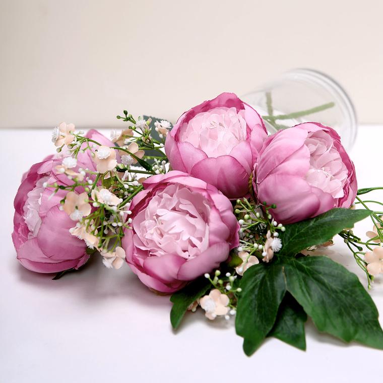 10 pcs 3-Inch Artificial Faux SILK PEONY FLOWER Heads Wedding Party Supplies - Picture 36 of 54