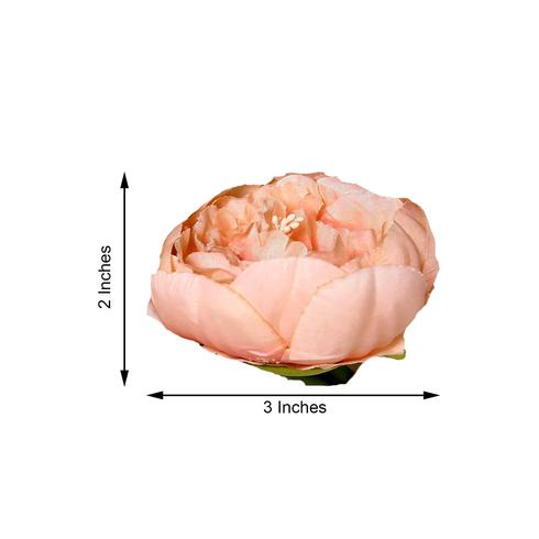 10 pcs 3-Inch Artificial Faux SILK PEONY FLOWER Heads Wedding Party Supplies - Picture 42 of 54