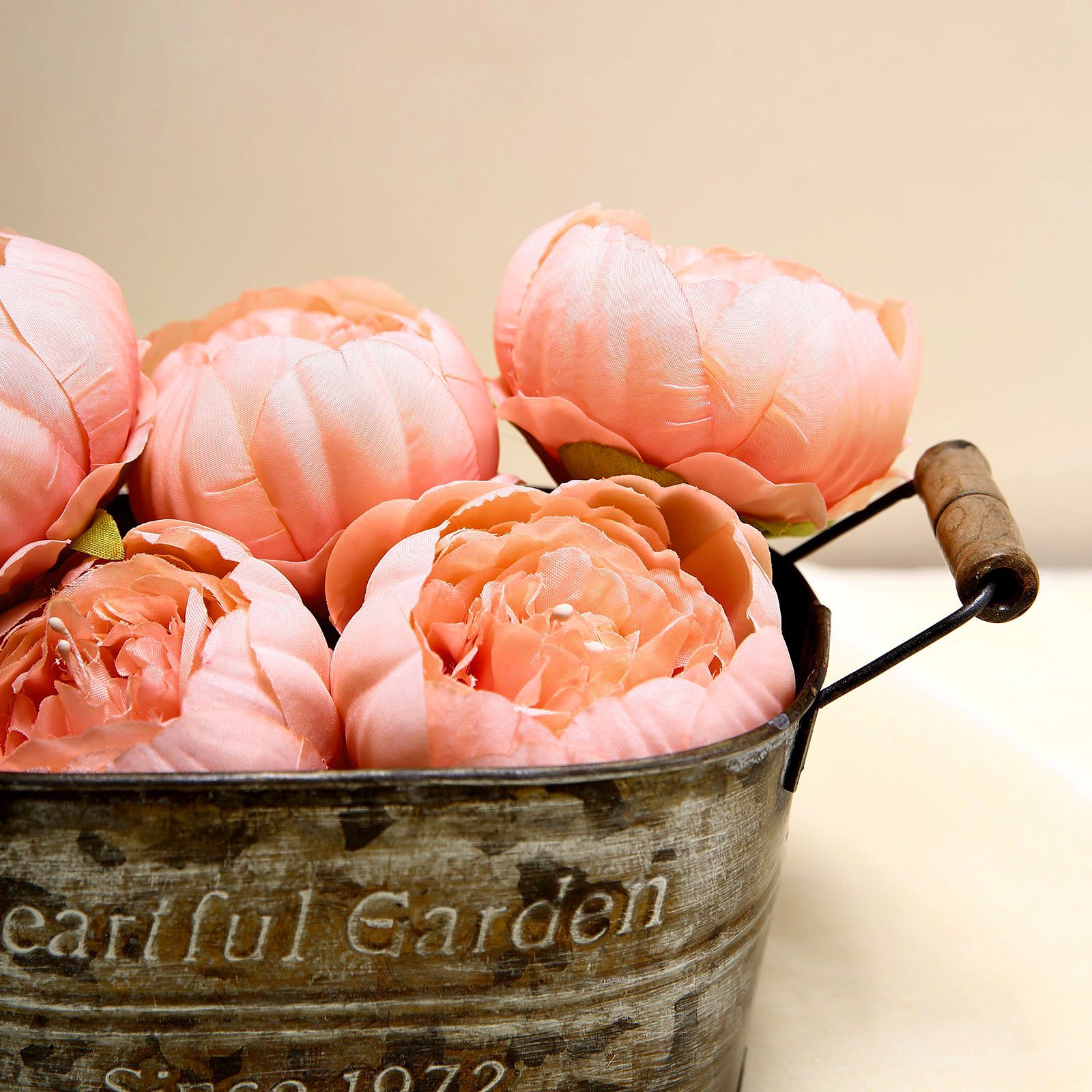 10 pcs 3-Inch Artificial Faux SILK PEONY FLOWER Heads Wedding Party Supplies - Picture 46 of 54