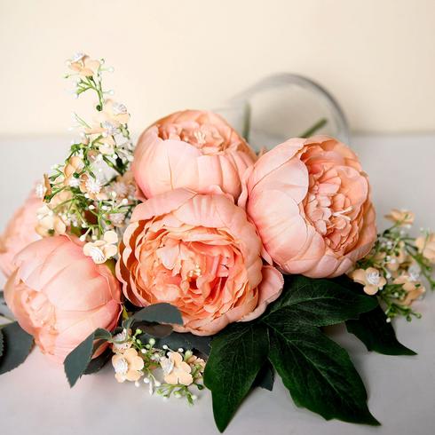 10 pcs 3-Inch Artificial Faux SILK PEONY FLOWER Heads Wedding Party Supplies - Picture 43 of 54