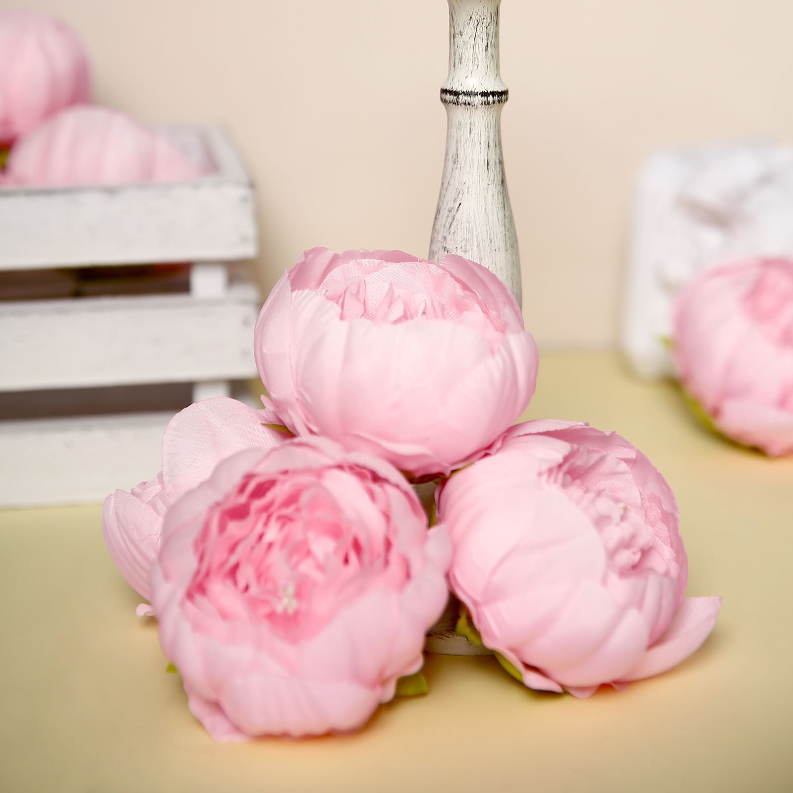 10 pcs 3-Inch Artificial Faux SILK PEONY FLOWER Heads Wedding Party Supplies - Picture 54 of 54