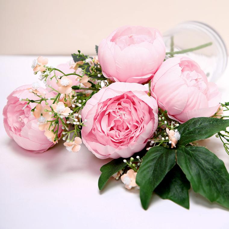 10 pcs 3-Inch Artificial Faux SILK PEONY FLOWER Heads Wedding Party Supplies - Picture 51 of 54