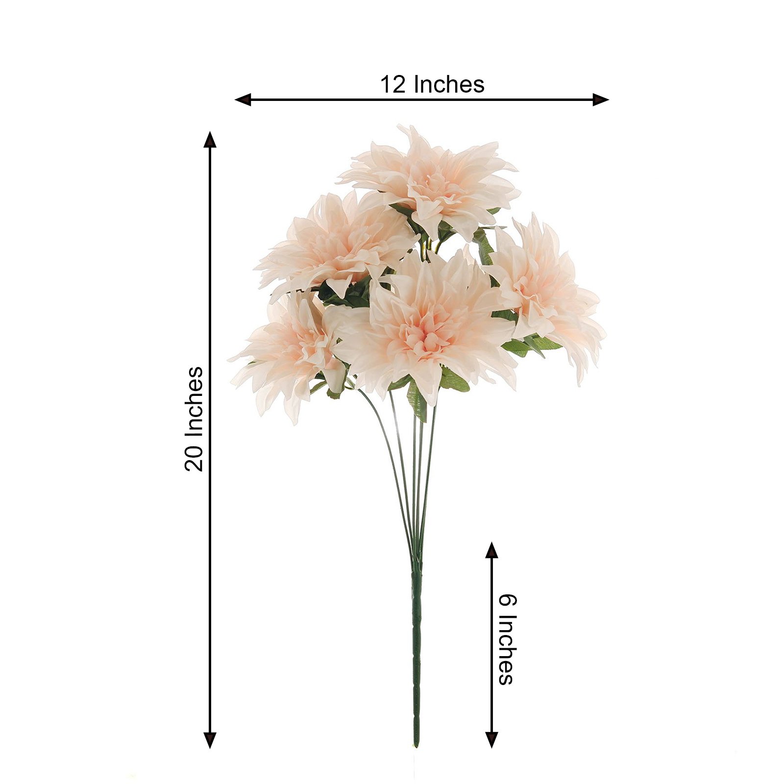 2 pièces 20 pouces BUISSONS FLEURS ARTIFICIELLES fête de mariage fournitures ménagères - Photo 4/66