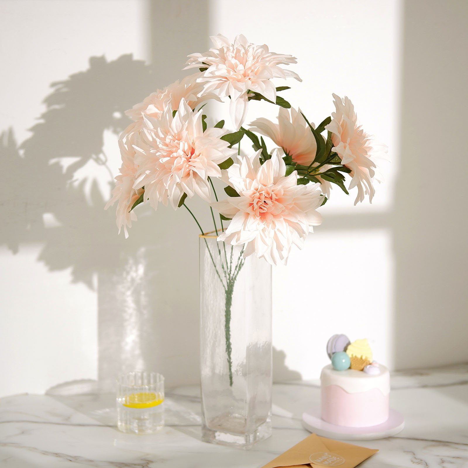 2 pièces 20 pouces BUISSONS FLEURS ARTIFICIELLES fête de mariage fournitures ménagères - Photo 5/66
