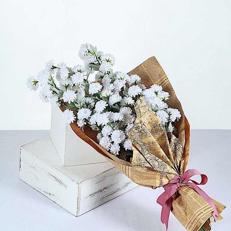 33" tall 2 Silk Chrysanthemum Mums Bushes Wedding Party Events Home Decorations - Picture 23 of 26