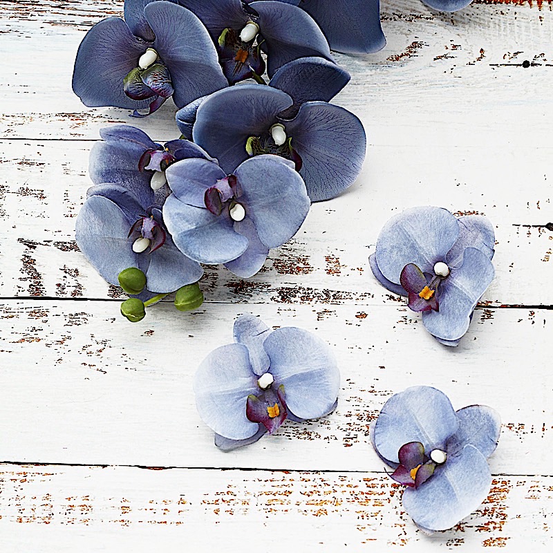 20 pcs 4" Faux Silk Orchid Flower Heads Wedding Party Events Home Decorations - Picture 10 of 50