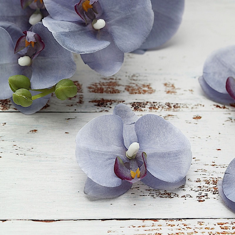 20 pcs 4" Faux Silk Orchid Flower Heads Wedding Party Events Home Decorations - Picture 8 of 50