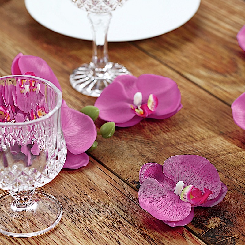 20 pcs 4" Faux Silk Orchid Flower Heads Wedding Party Events Home Decorations - Picture 16 of 50