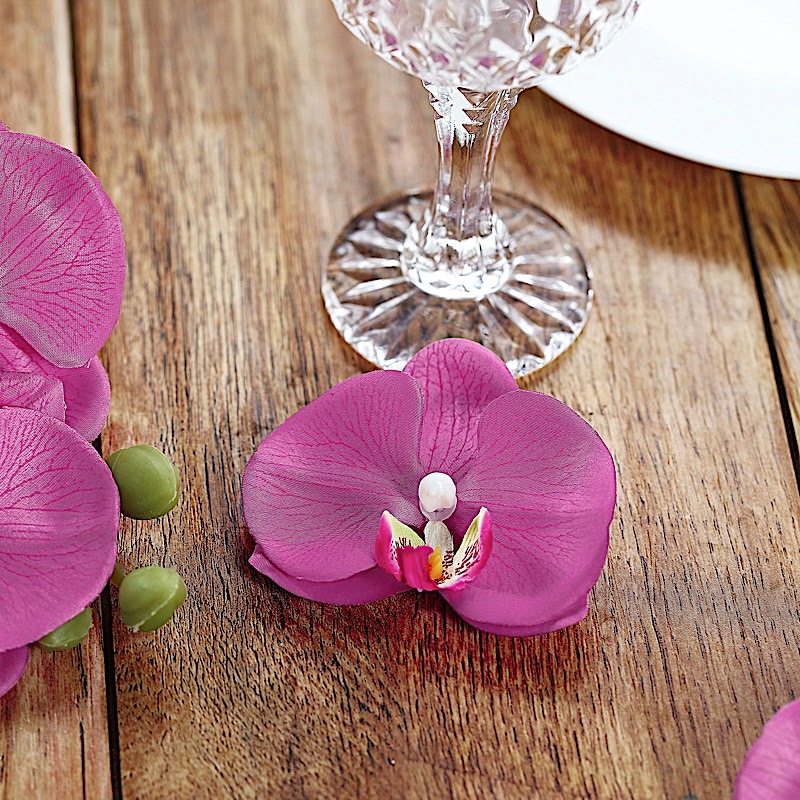 20 pcs 4" Faux Silk Orchid Flower Heads Wedding Party Events Home Decorations - Picture 18 of 50