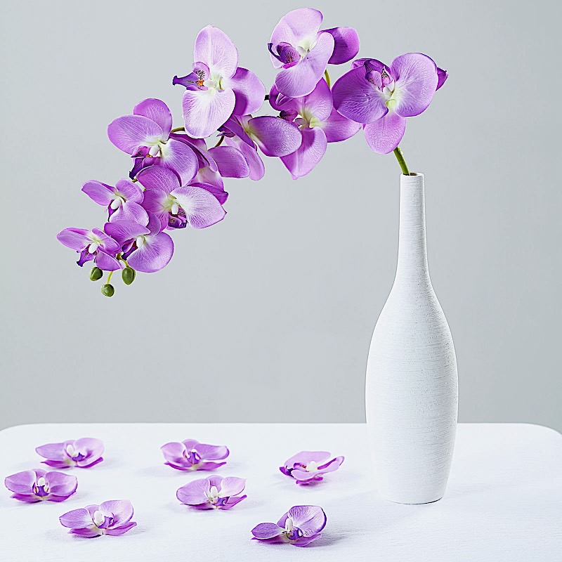 20 pcs 4" Faux Silk Orchid Flower Heads Wedding Party Events Home Decorations - Picture 26 of 50