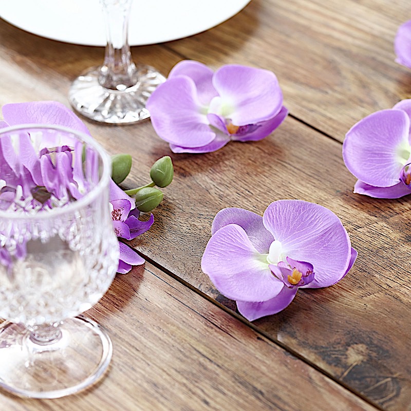 20 pcs 4" Faux Silk Orchid Flower Heads Wedding Party Events Home Decorations - Picture 22 of 50