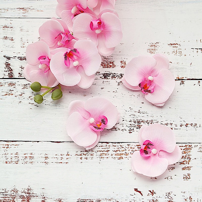 20 pcs 4" Faux Silk Orchid Flower Heads Wedding Party Events Home Decorations - Picture 31 of 50