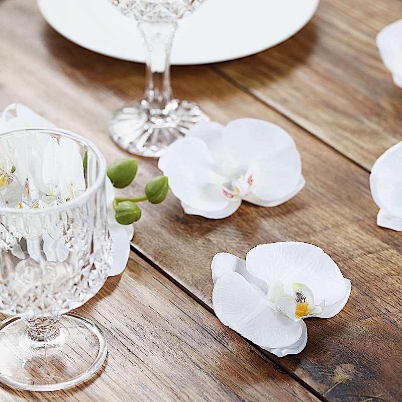 20 pcs 4" Faux Silk Orchid Flower Heads Wedding Party Events Home Decorations - Picture 42 of 50